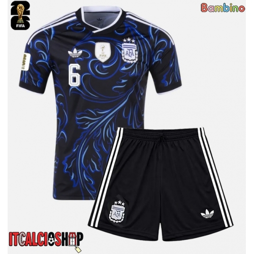 Argentina Lisandro Martinez #6 Seconda Maglia Bambino Mondiali 2026 Manica Corta (+ Pantaloni corti)